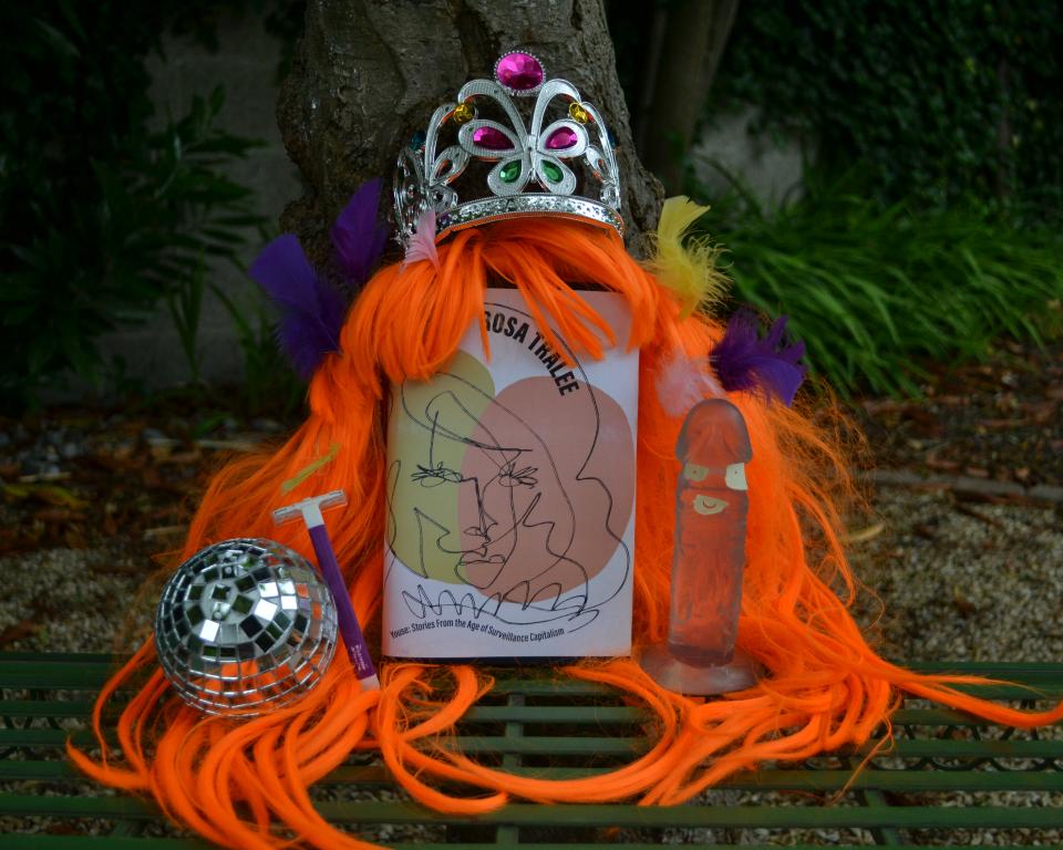 An orange wig, a disco ball, shaver, a Rosa Tralee novel, a feather boa and a crown