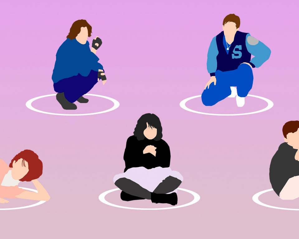 Illustration of The Breakfast Club movie poster