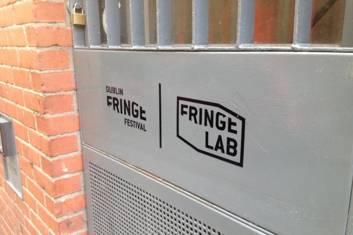 sign on a metal door