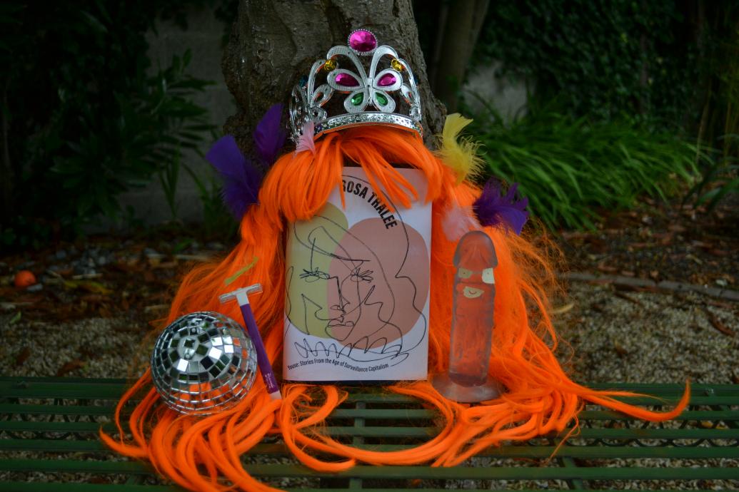 An orange wig, a disco ball, shaver, a Rosa Tralee novel, a feather boa and a crown